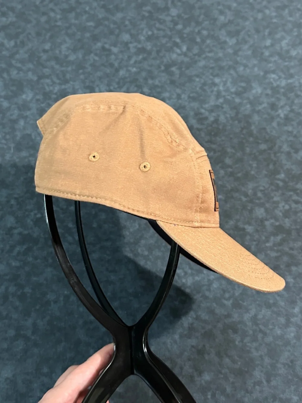 Toyota Tan 5 Panel Hat with Leather Patch